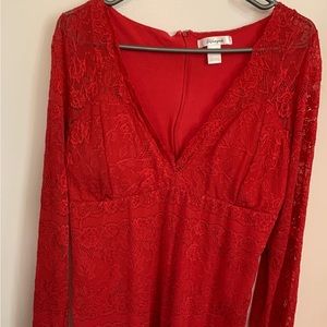 Red lace dress. XL size. New. Revamped brand